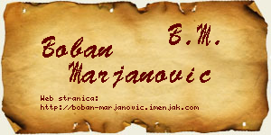 Boban Marjanović vizit kartica
